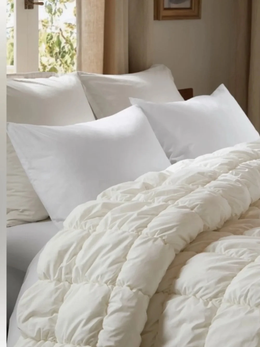 PARACHUTE 100% ORGANIC COZY COTTON Comforter white new KING/CAL KING